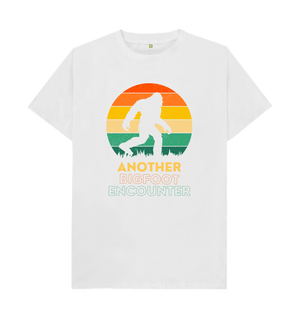 White Another Bigfoot Encounter Silhouette tee