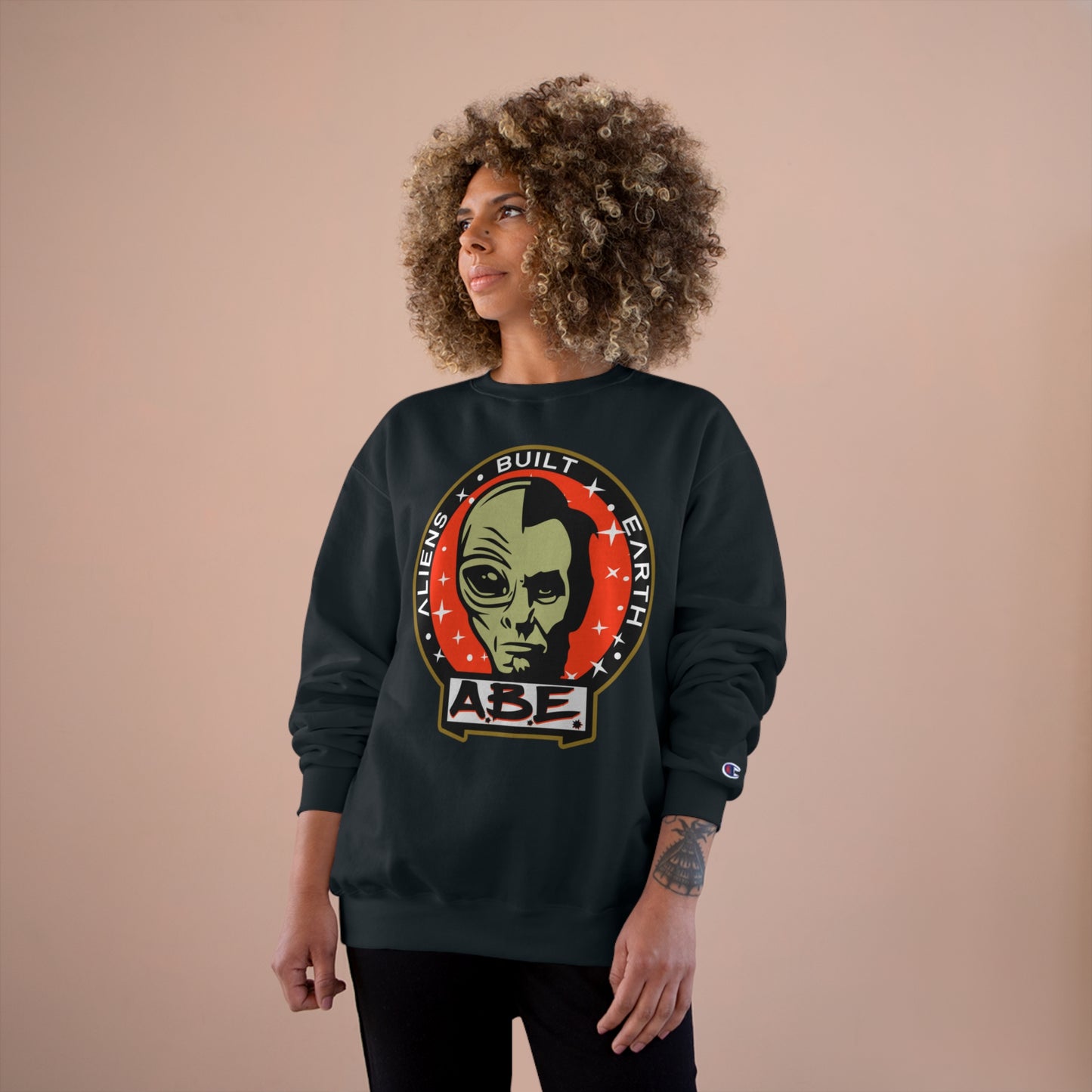 Aliens Built Earth Penny ABE Champion Sweatshirt