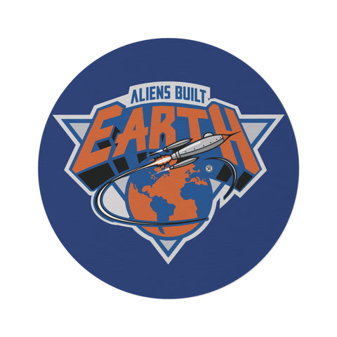 Round Rug Aliens Built Earth New Yorker