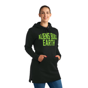 Womens Aliens Built Earth Streeter Hoodie Dress