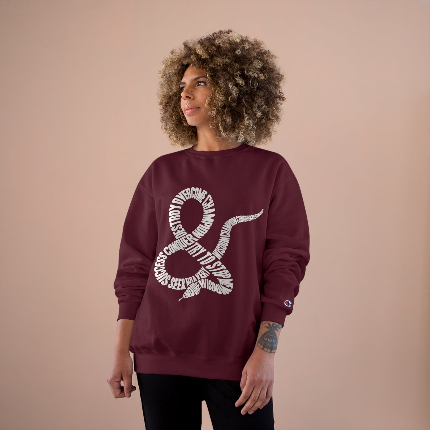 Ampersand Strength font Champion Sweatshirt