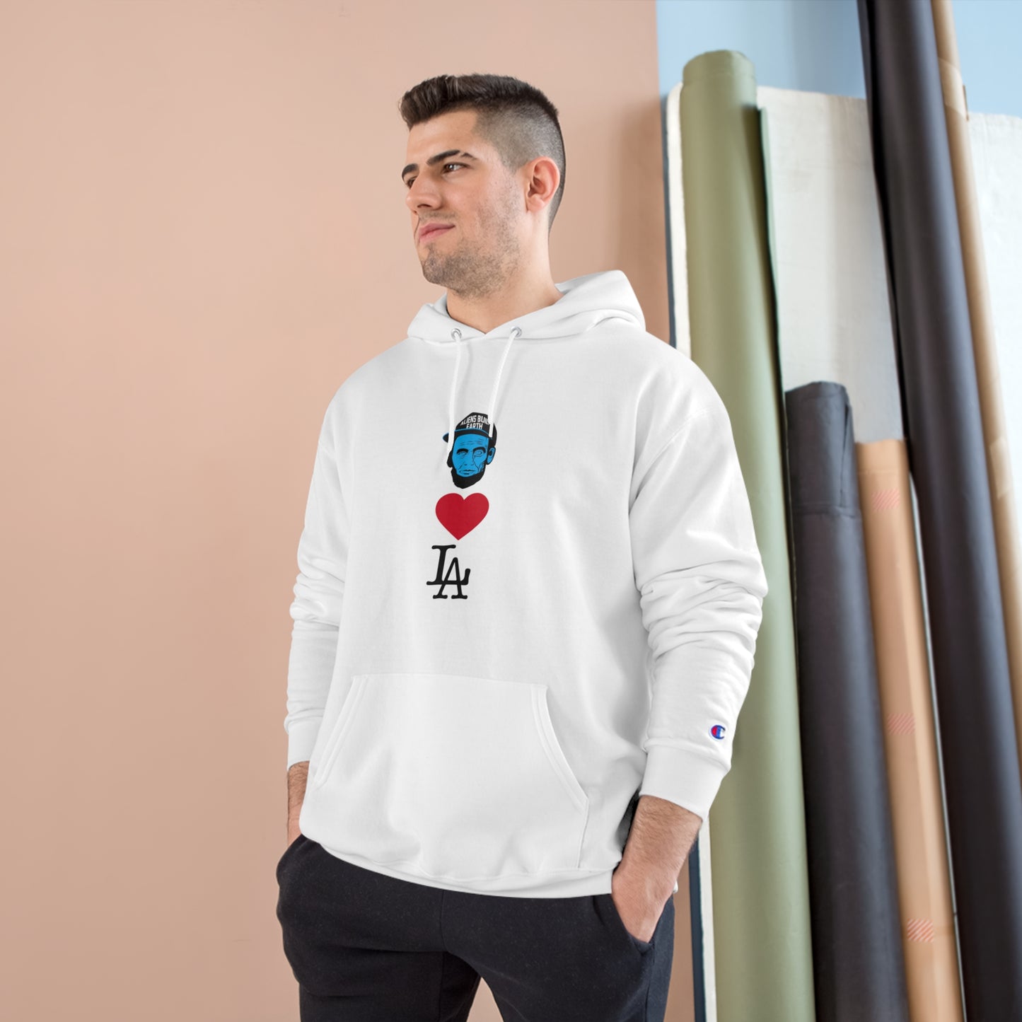 Aliens Love LA Champion Hoodie