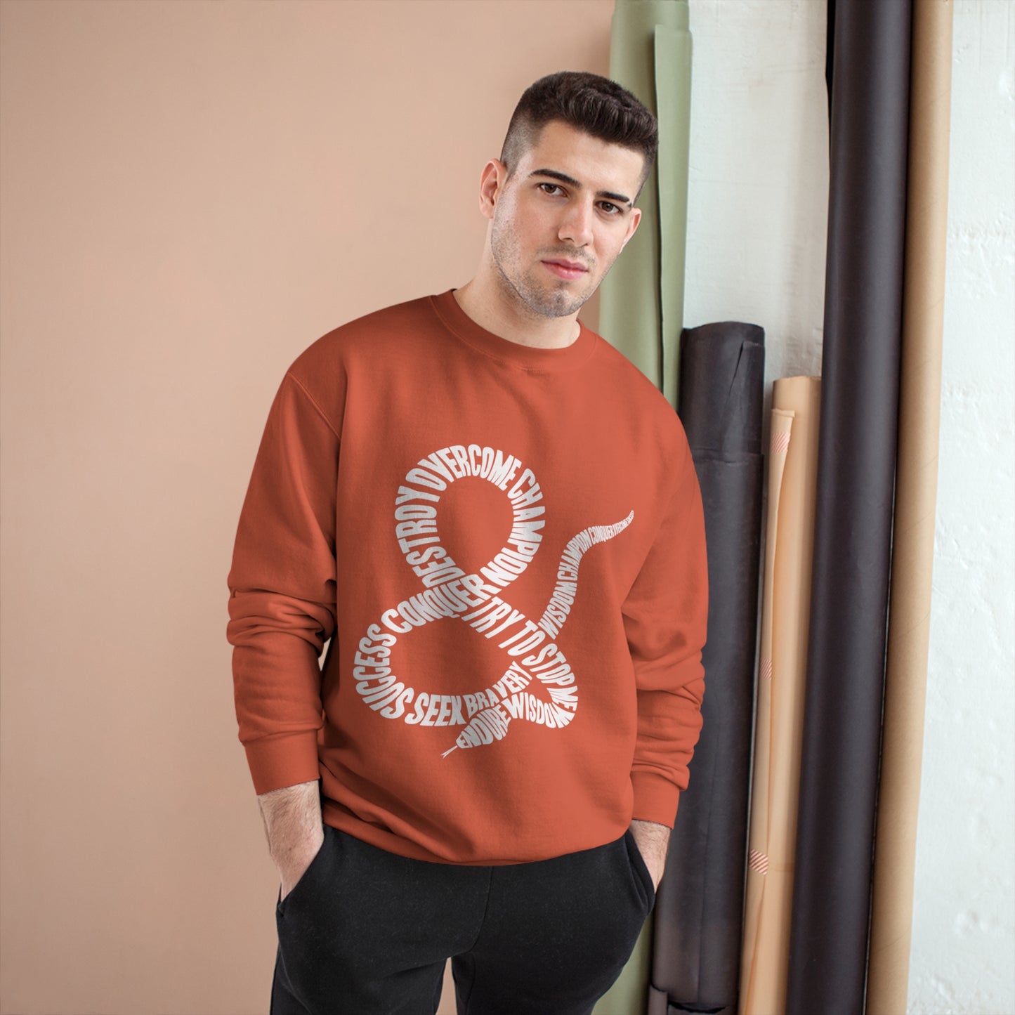 Ampersand Strength font Champion Sweatshirt