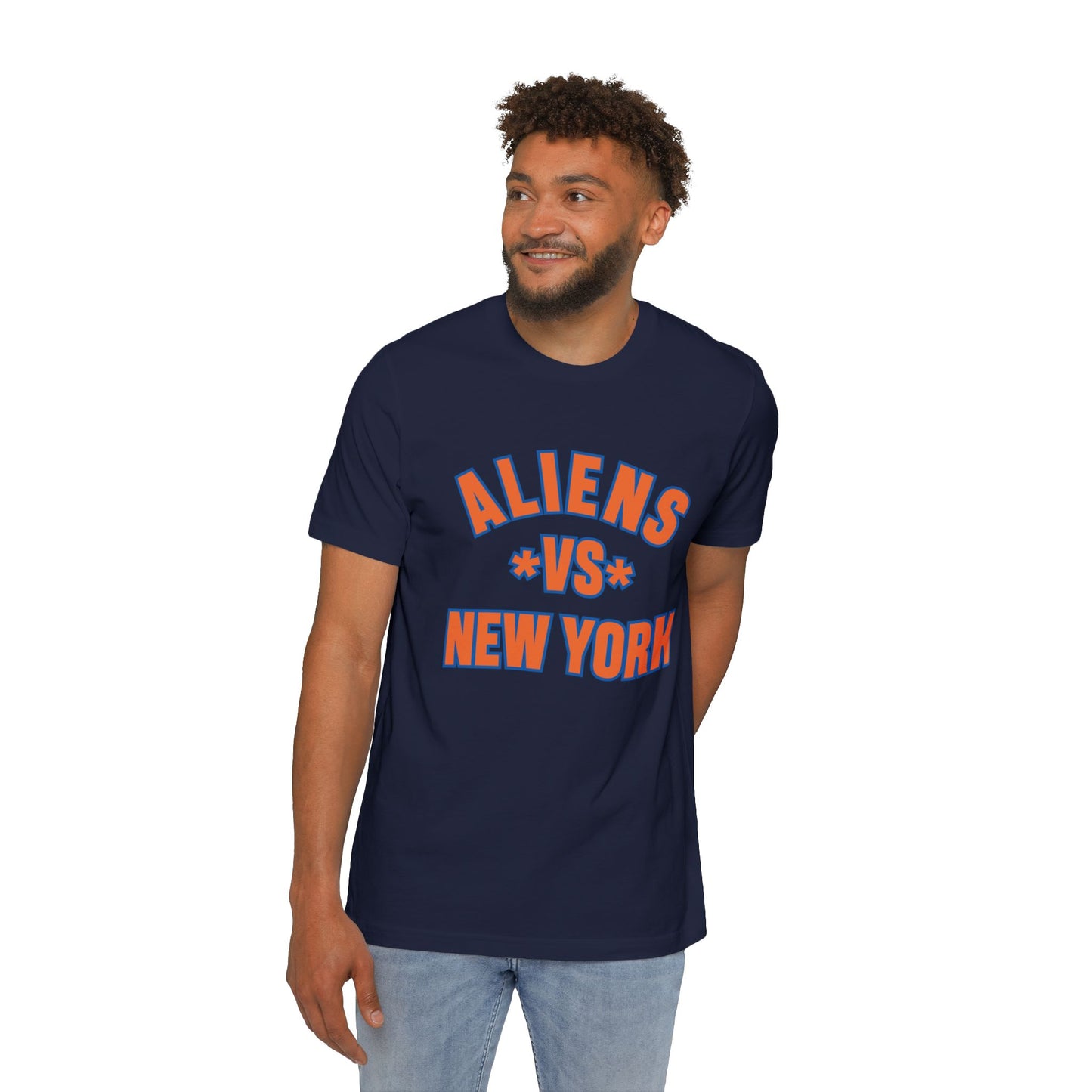 Aliens vs. New York USA-Made Unisex Short-Sleeve Jersey T-Shirt