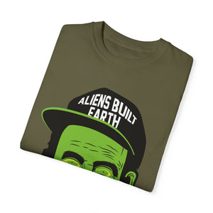 Big Face EYES Alien Unisex Garment-Dyed T-shirt