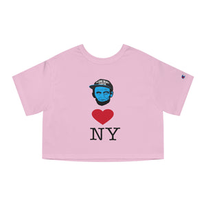 Aliens love NYC Champion Women's Heritage Cropped T-Shirt