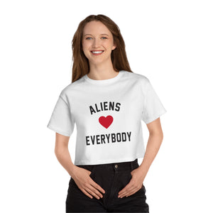 Love Aliens Champion Women's Heritage Cropped T-Shirt