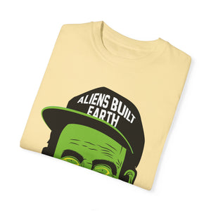 Big Face EYES Alien Unisex Garment-Dyed T-shirt