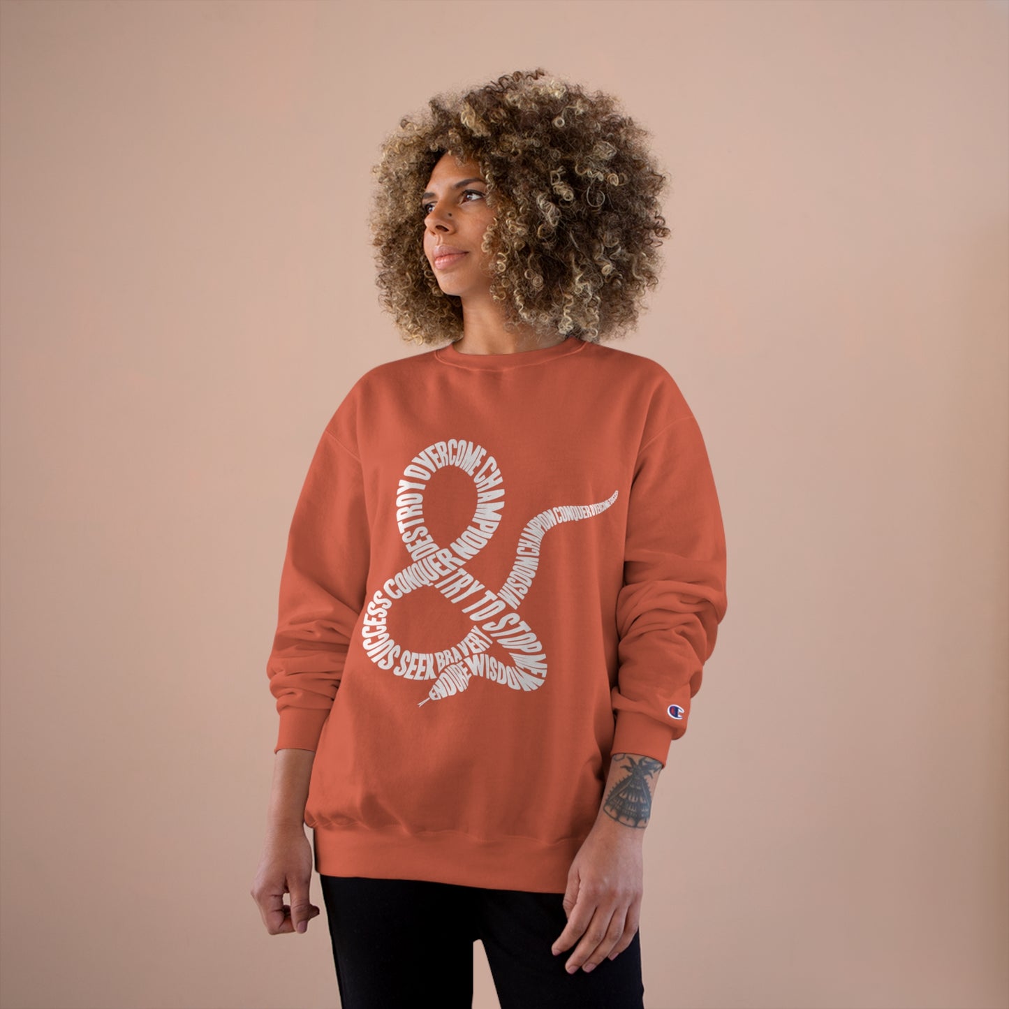 Ampersand Strength font Champion Sweatshirt