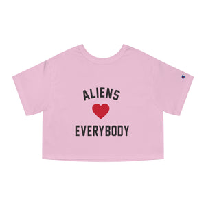 Love Aliens Champion Women's Heritage Cropped T-Shirt