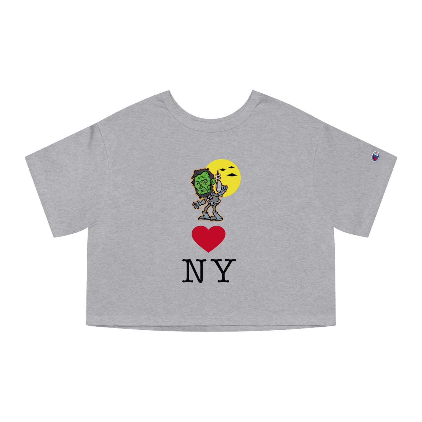 Aliens love NY Champion Women's Heritage Cropped T-Shirt