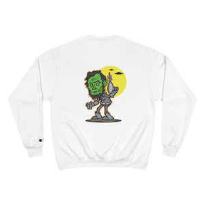 Aliens Built. Earth Lightning Strike Champion Sweatshirt