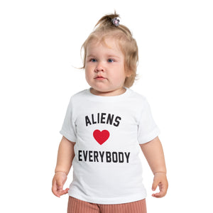 Baby Short Sleeve T-Shirt Aliens Love Everybody