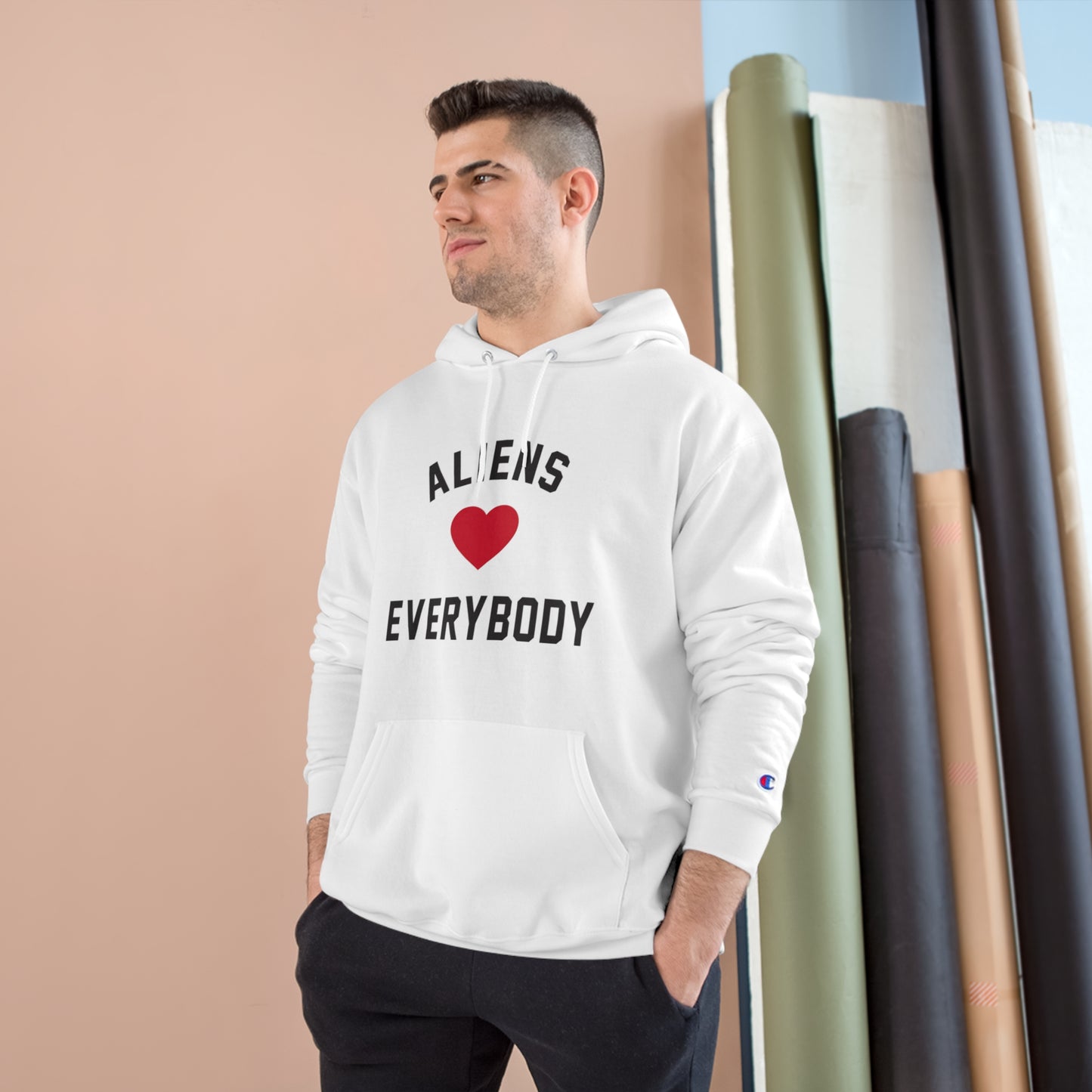 Aliens Love Everybody Champion Hoodie