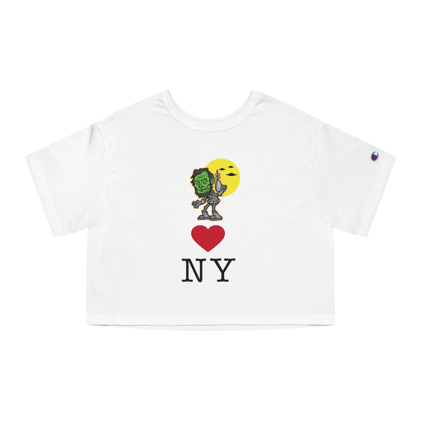 Aliens love NY Champion Women's Heritage Cropped T-Shirt