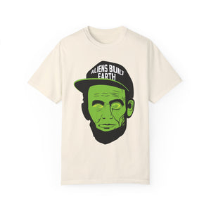 Big Face EYES Alien Unisex Garment-Dyed T-shirt