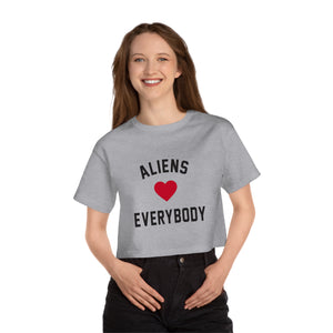 Love Aliens Champion Women's Heritage Cropped T-Shirt