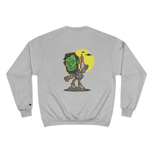 Aliens Built. Earth Lightning Strike Champion Sweatshirt