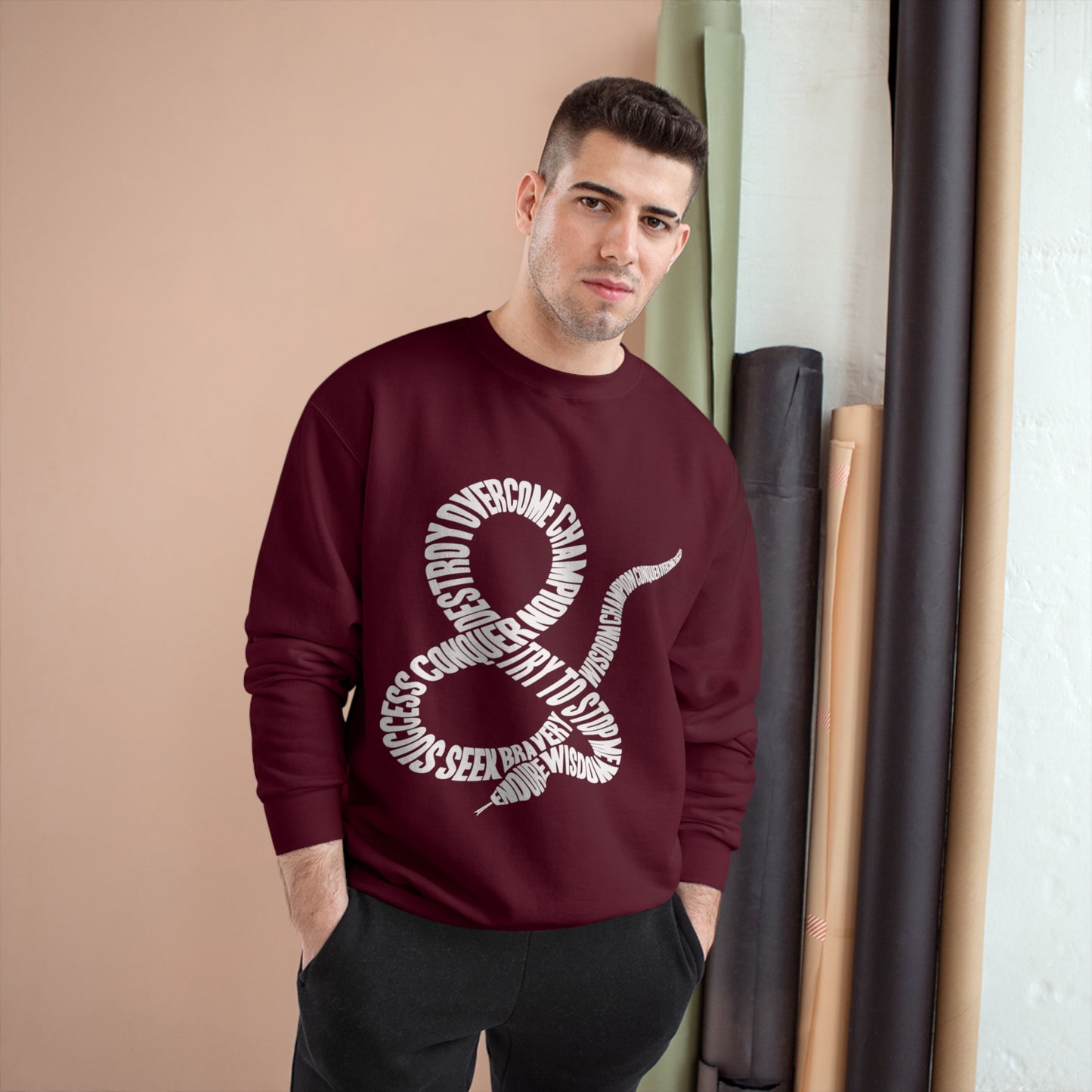 Ampersand Strength font Champion Sweatshirt