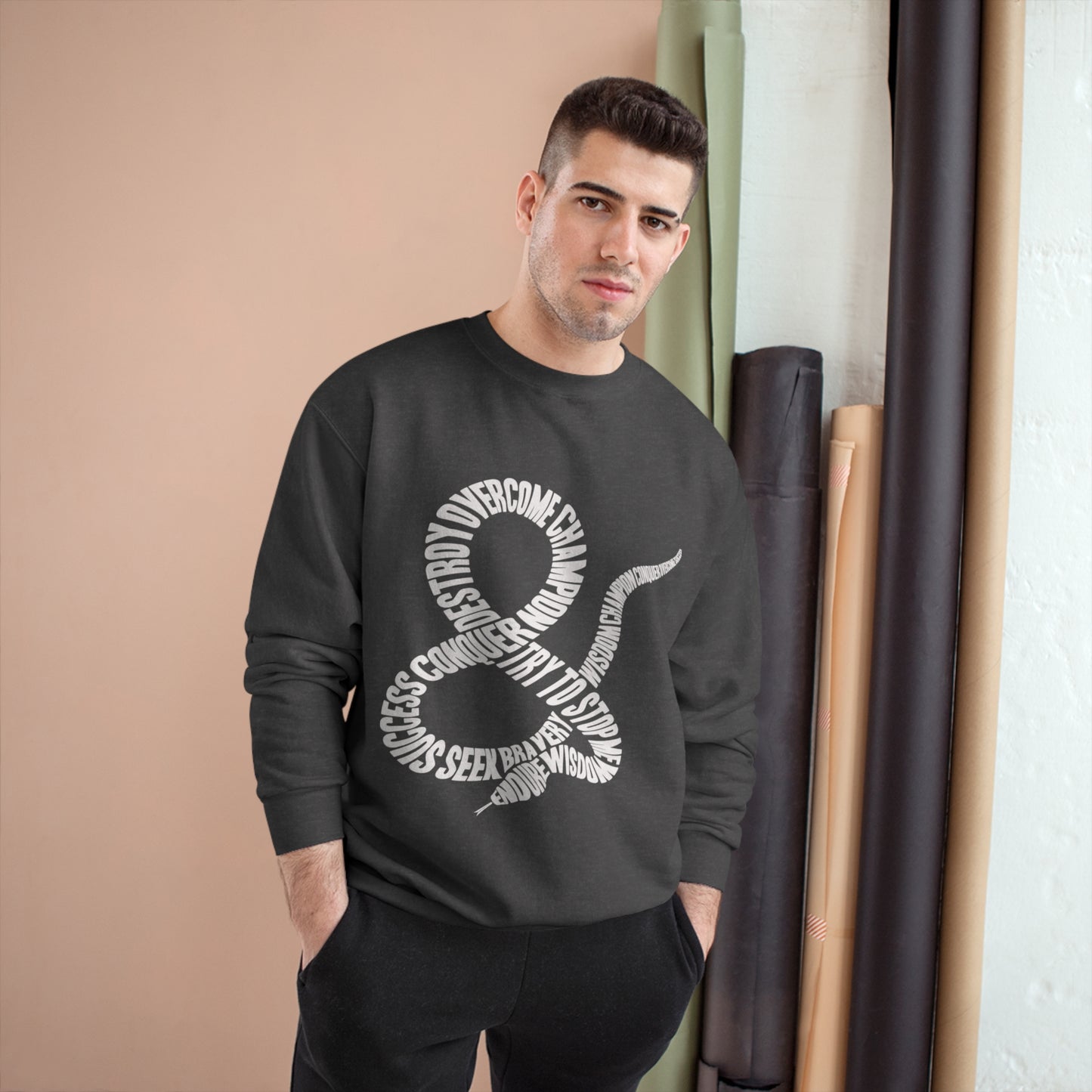 Ampersand Strength font Champion Sweatshirt