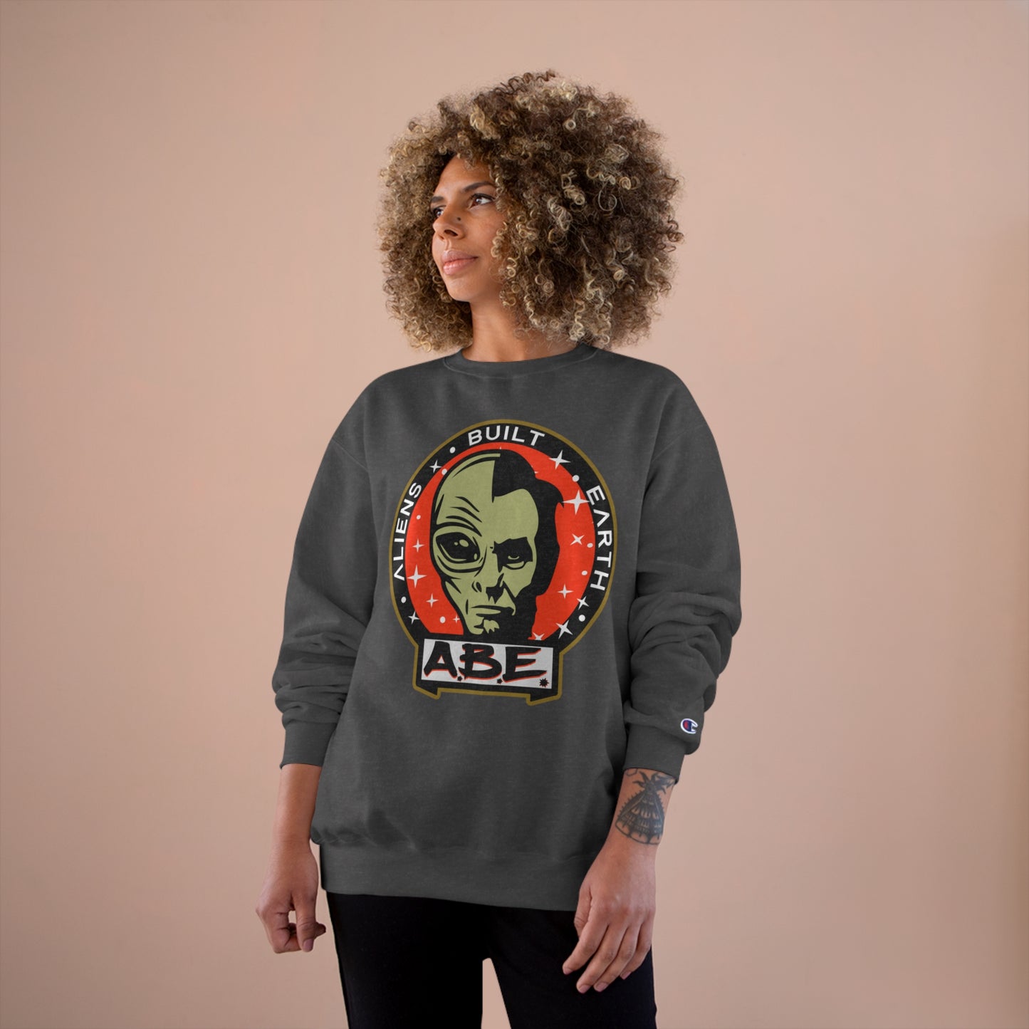 Aliens Built Earth Penny ABE Champion Sweatshirt