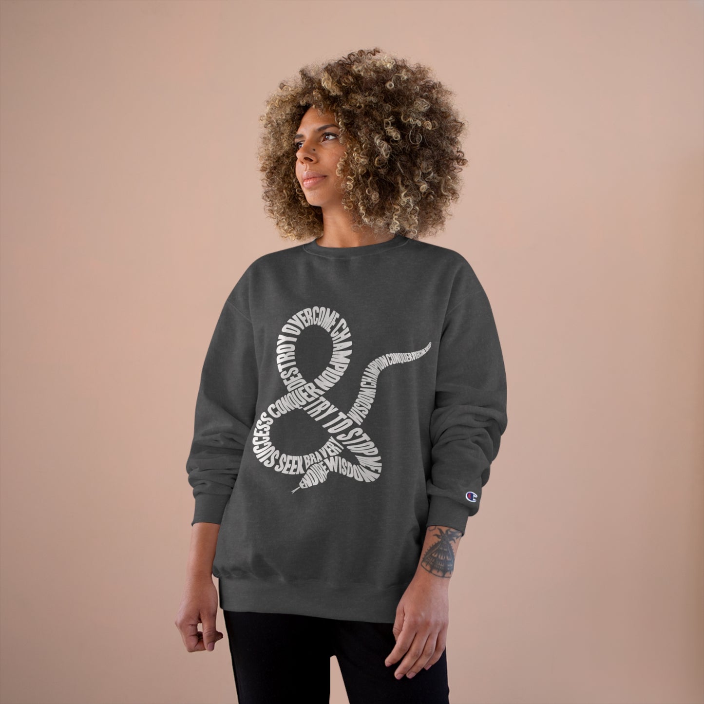 Ampersand Strength font Champion Sweatshirt