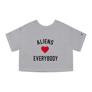 Love Aliens Champion Women's Heritage Cropped T-Shirt