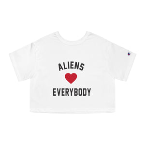 Love Aliens Champion Women's Heritage Cropped T-Shirt