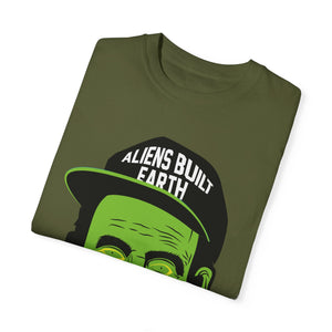 Big Face EYES Alien Unisex Garment-Dyed T-shirt