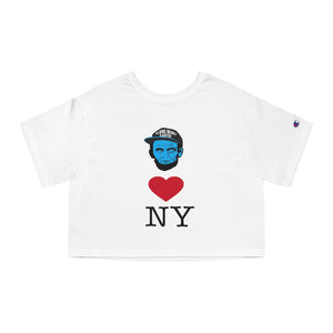 Aliens love NYC Champion Women's Heritage Cropped T-Shirt