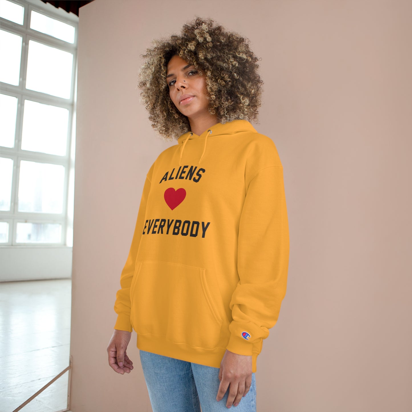 Aliens Love Everybody Champion Hoodie