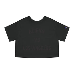 Champion Women's Cropped T-Shirt ALIENS vs Los Angeles