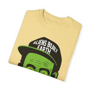 Big Face EYES Alien Unisex Garment-Dyed T-shirt