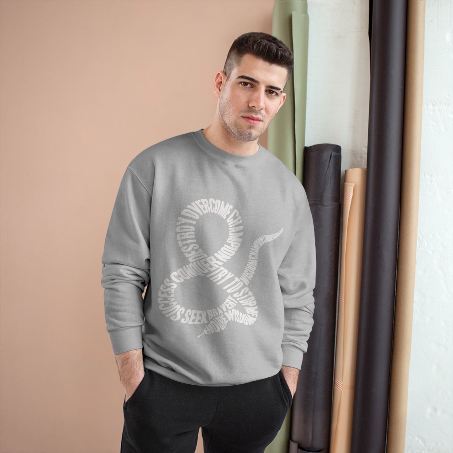 Ampersand Strength font Champion Sweatshirt