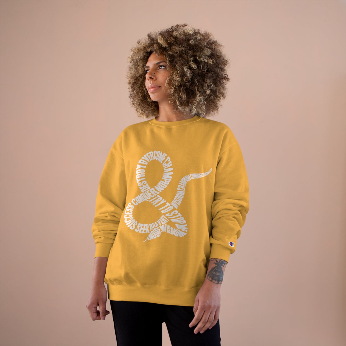 Ampersand Strength font Champion Sweatshirt