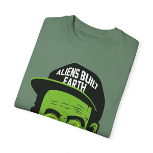 Big Face EYES Alien Unisex Garment-Dyed T-shirt