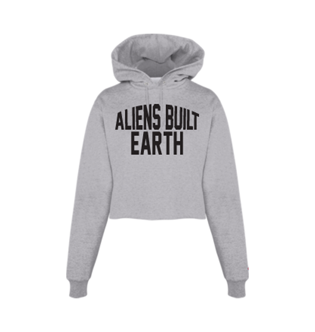 Aliens Built Earth X Champion Womens Cropped Hoodie Ships in 2 weeks