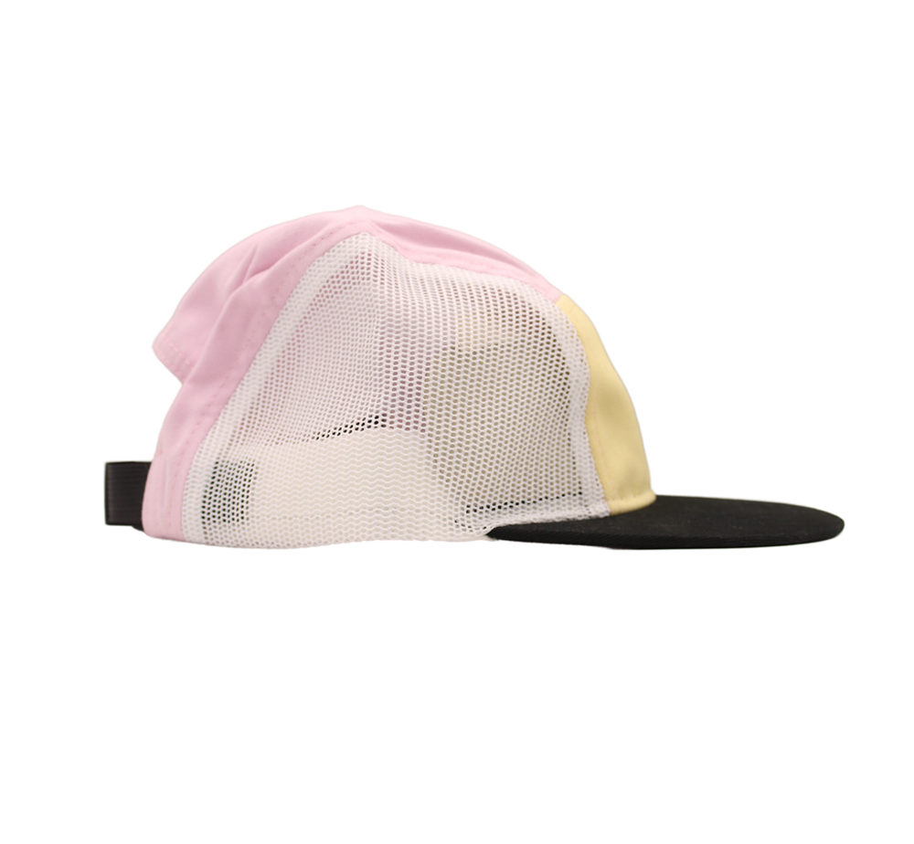 Pink and Yellow 5 Panel Mesh Trucker