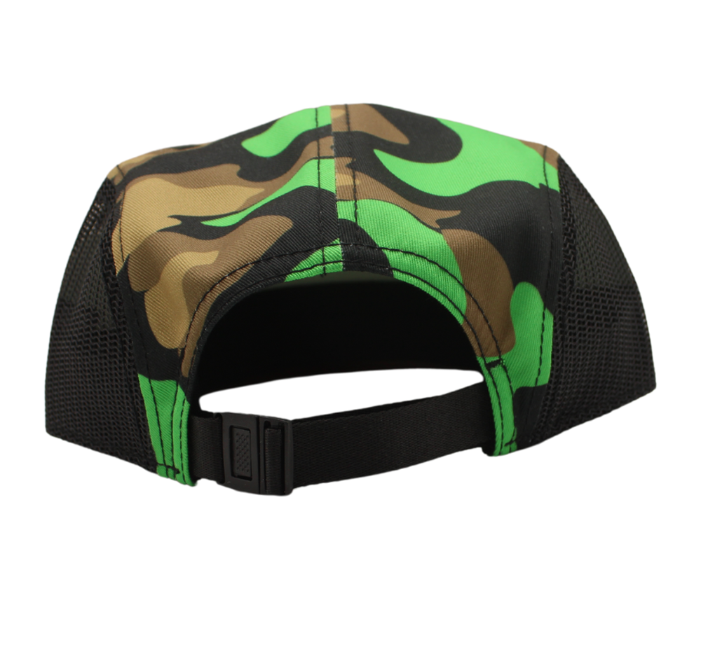 Lime 5 Panel Camo Runner caps