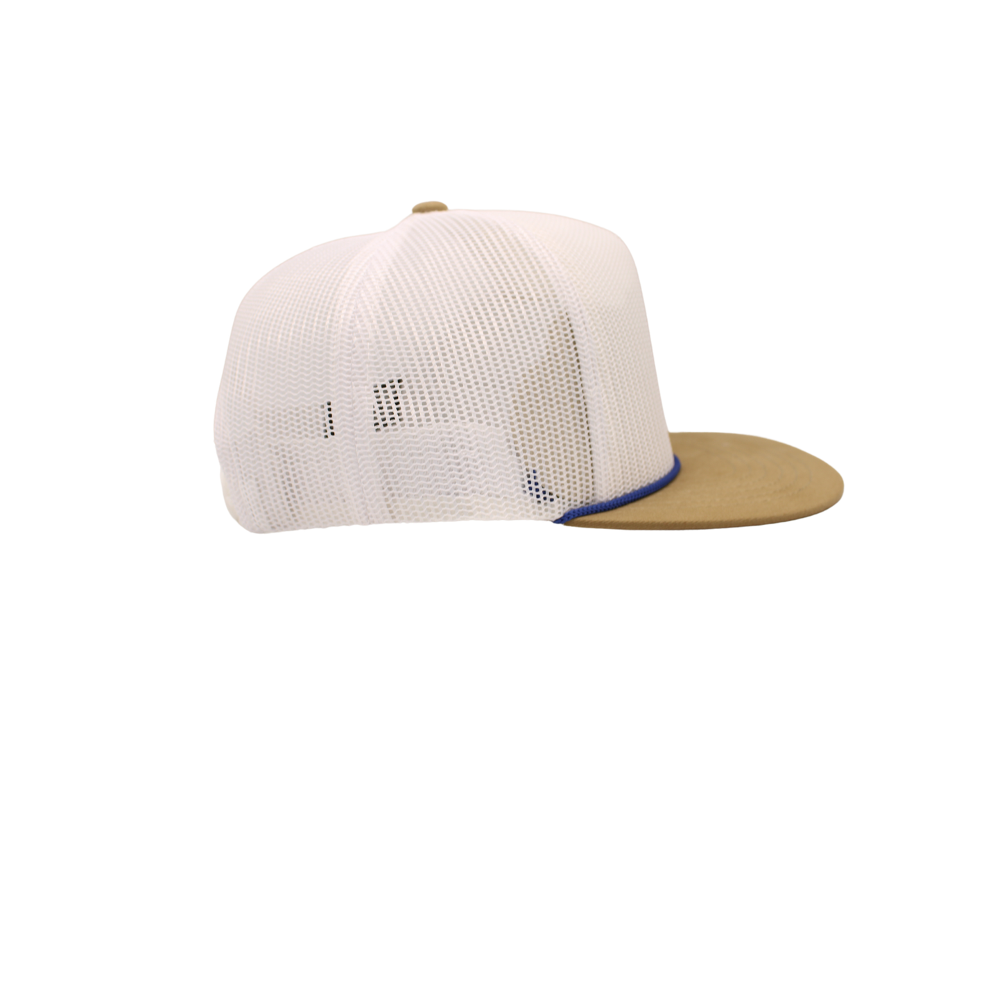 Blank Truckers Snapbacks with Rope Hard white and Tan Mesh