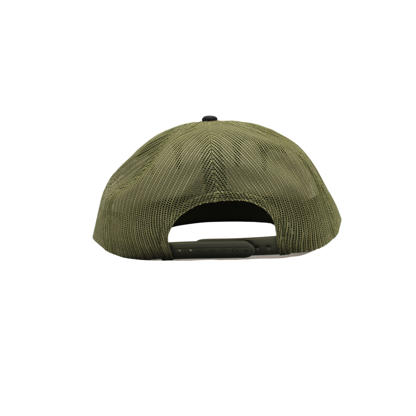 Blank Trucker Mesh Olive Orange Rope Snapback