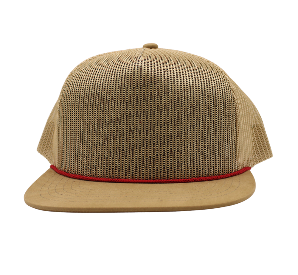 Trucker Mesh Gold Red Rope