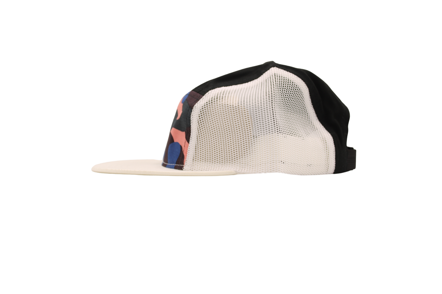 White Camo 5 panel trucker