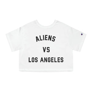 Aliens vs Los Angeles Women's Cropped Champion Tee