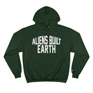 Champion Hoodie Aliens Built Earth White Label