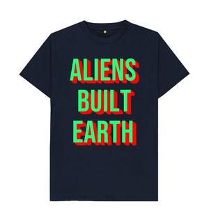 Navy Blue Aliens Built Earth Tee Font on Font