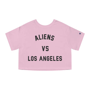 Aliens vs Los Angeles Women's Cropped Champion Tee