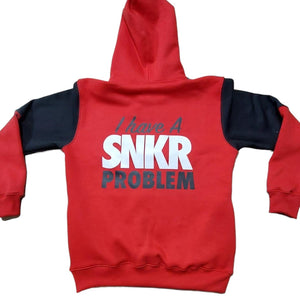 I Snkr Problem Red and Black Unisex pullover hoodie