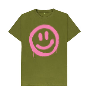 Moss Green Filthy Bastards Smiley Face Tee