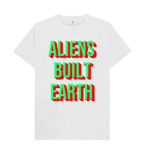 White Aliens Built Earth Tee Font on Font